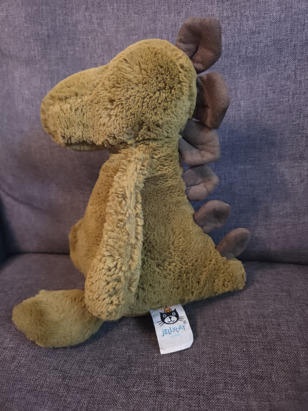 Jellycat Olive Green Plush Dino Toy